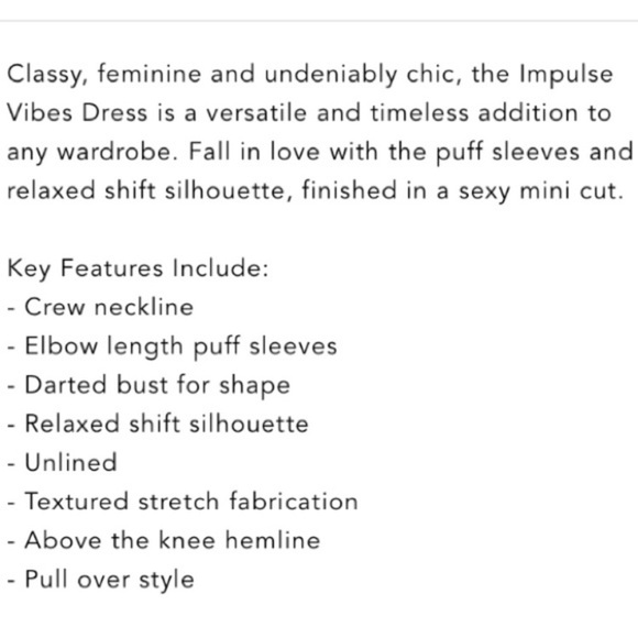 NWT CITY CHIC Impulse Vibes Puffed Sleeve Mini Dress - Picture 8 of 8